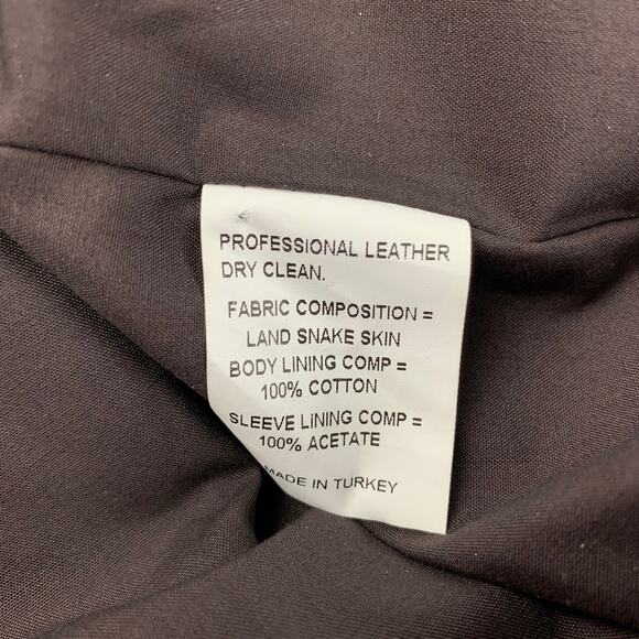 MULBERRY Size 8 Gold Leather Metallic Buttoned Jacket - Picture 5 of 6